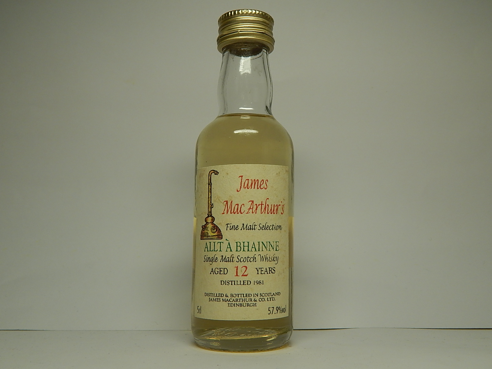 SMSW 12yo 1981 "James MacArthur´s" 5cl 57,9%vol